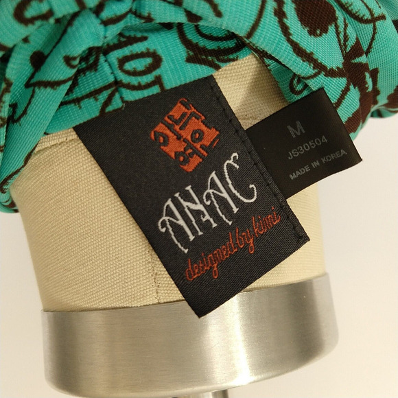 Anac Designed by Kimi Vintage Y2K Mesh Midi Dress Size M Blue Floral Polka Dot - Picture 9 of 9